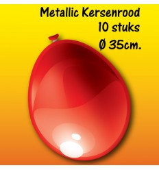 Ballonnen Metalic Kersen rood 30 cm 10 stuks