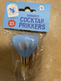 Cocktail prikkers voetjes ca 25 stuks