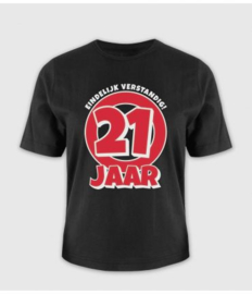 Verkeer T-shirt 21 jaar one size