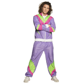 Trainingspak Retro dude paars (L)