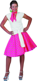 Rok roze groene stippen 3 size in one