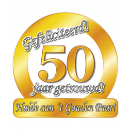 Gefeliciteerd 50 jaar getrouwd hulde aan het gouden paar