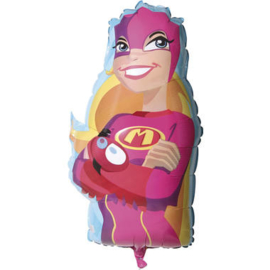 Mega Mindy 60 cm folie ballon wordt geleverd met  helium af te halen in de winkel