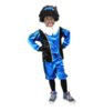 Piet pak  verlours  blauw / zwart maat 140