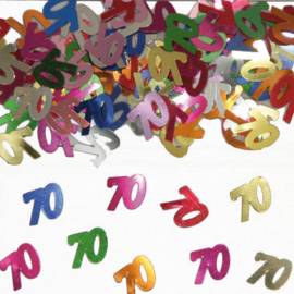 tafel confetti 70 jaar