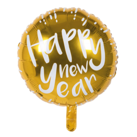 Folieballon 'Happy New Year' Folieballon 'Happy New Year' (Ø 45 cm) met helium