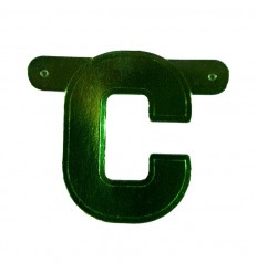 Banner letter C  Groen  1 pcs