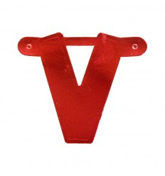 Banner letter V  Rood 1 pcs