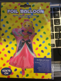 Prinses Foil balloon 42x75 cm wordt geleverd zonder helium