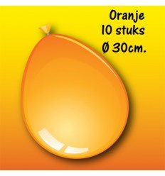 Ballonnen Oranje 30 cm 10 stuks