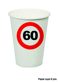 60 jaar: 8 paper cups