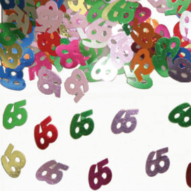 tafel confetti 65 jaar