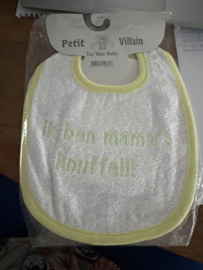 Slab. Ik ben Mama's knuffel wit/geel