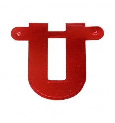 Banner letter U  Rood 1 pcs