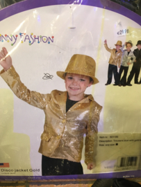 Disco jacket goud maat 140