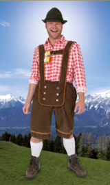 Lederhosen Bruin maat 60 verstelbaar