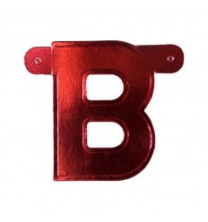 Banner letter B Rood 1 pcs