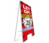 Waarschuwingsbord 25 jaar getrouwd