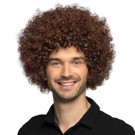 Pruik Groove bruin