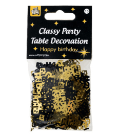 Classy Tafel Confetti Happy Birtday