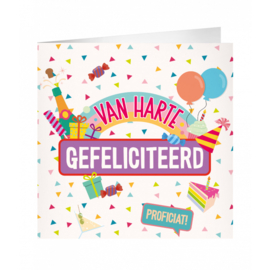 XL Kaart  van harte gefeliciteerd