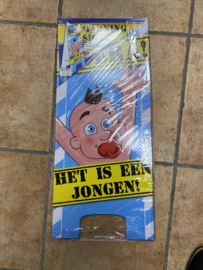 Waarschuwingsbord het is een Jongen