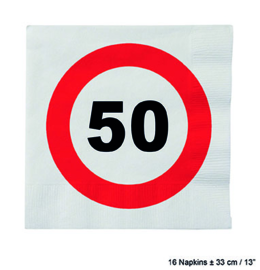 Verkeer 50 Jaar: 16 napkins plus minus 23 cm