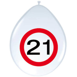 verkeer Ballonnen 21 jaar verkeer 8 stuks