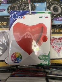 Folie ballon rood hart geleverd 91 cm met helium in Berkel en Rodenrijs. Bergschenhoek bleiswijk pijnacker of afhalen in de winkel