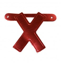 Banner letter X  Rood 1 pcs