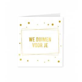 Kaart we duimen voor je