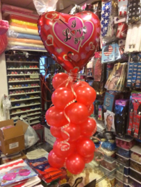 Leuke ballonnen standaard met groot hart