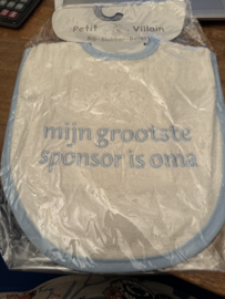 Slab. mijn grootste sponsor is oma blauw/wit