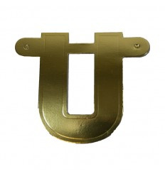 Banner letter U Goud 1 pcs