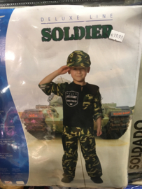 Soldier Shirt, pants en cap maat 116/134 cm