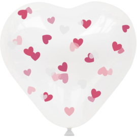 Ballonnen Hartvormig met Roze Confetti 30cm - 4 stuks Art. nr.: 24883 Ballonnen Hartvormig met Roze Confetti 30cm - 4 stuks. Inhoud: 4 latex ballonnen. Kleur: roze. Bijvoorbeeld te gebruiken tijdens de volgende feestgelegenheid/feestgelegenheden: Valentij