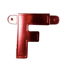 Banner letter F Rood 1 pcs