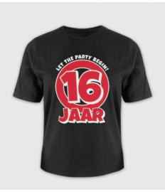 Verkeer 't shirt  16 jaar one sixe