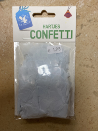 Hartjes confetti licht blauw