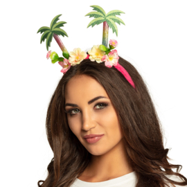 Diadeem Palmera Diadeem Palmera Deze sprankelende accessoire voegt een speelse tropische touch toe aan elke party outfit. Of het nu bedoelt is voor een zomers strandfeest, een tuinfeest, een Hawaii themafeest of een hula outfit voor Carnaval, deze zomerse