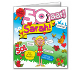 Verjaardagskaart 50 jaar Sara