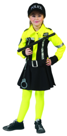 Police Girl Yellow maat 116 dress belt cape