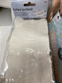 Crepe geland 6 m wit