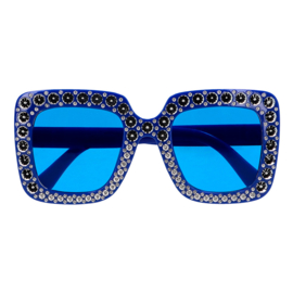 Partybril Bling bling blauw