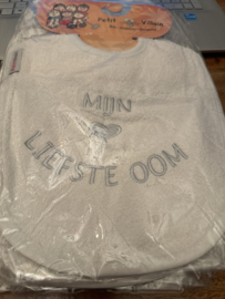 Slab. mijn hartje liefste oom (wit/ grijs)