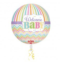 Welkom baby folie ballon wordt geleverd met  helium kan alleen geleverd worden in Berkel en Rodenrijs Bergschenhoek Bleiswijk en Pijnacker of kunnen afgehaald wordt in de winkel
