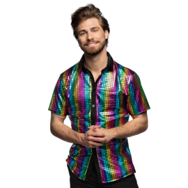 Shirt Disco Diamond rainbow (L)