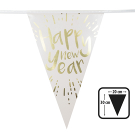 Folievlaggenlijn 'Happy New Year' Folievlaggenlijn 'Happy New Year' (30 x 20 cm)(4 m)
