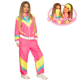Trainingspak Retro babe neon roze (L)