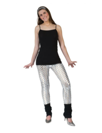 Legging holes silver one size
